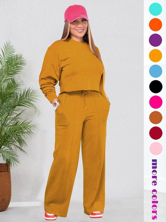 Long Sleeve Top & Pocket Pants Set