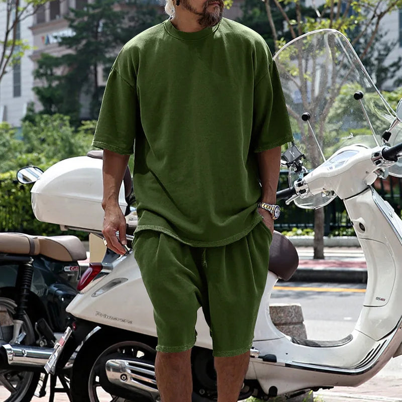 Comfortable Men's Lounge Short & Tshirt Set